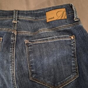 Mavi Kendra High-Rise Straight Leg Jeans | Size 27 | Med Dark Wash